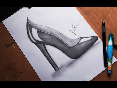 High heel drawing | sketch tutorial | Sketch for bigginers