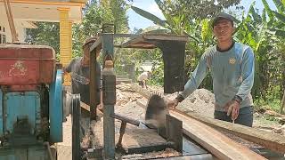 Cara menggergaji kayu waru agar tak mudah pecah