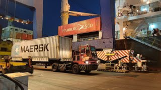 Quay Crane Operation: Daily Routine/MCC Gigantes Maersk line for Unloading/ Episode 30