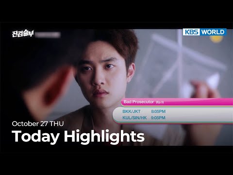 (Today Highlights) October 27 THU : <strong>Bad</strong> Prosecutor and more | KBS WORLD <strong>TV</strong>