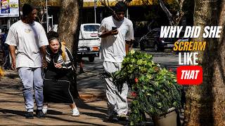 She Nearly Fainted From the SCARE! |Bushman Prank| Scaring People!