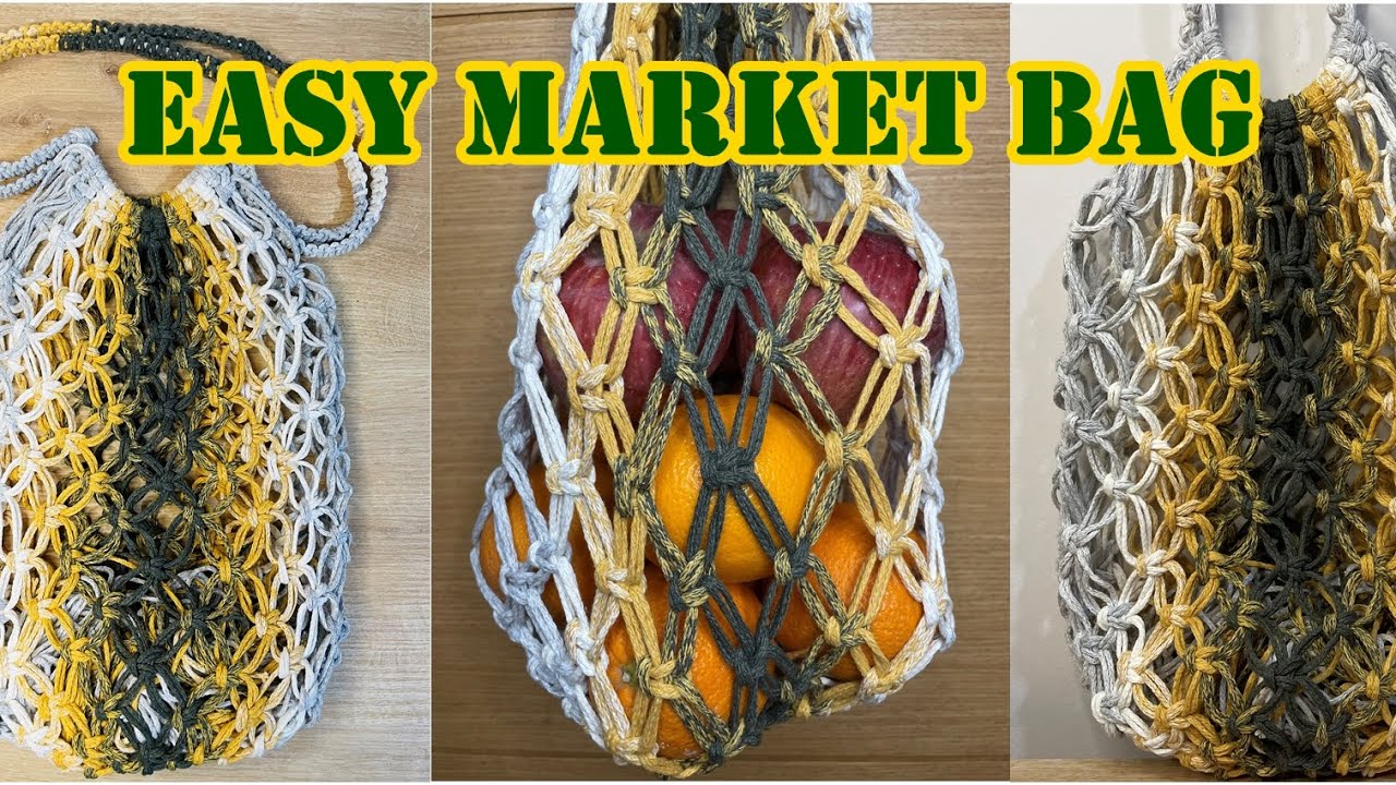 Easy Market Bag Part 1 - DIY Shopping Macrame Net Bag - How To Make Handcraft Bag  #marketbag