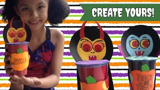 DIY Fun Halloween Treat Holder Using Clear Disposable Cups | Create With FREE Printables!