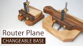 Making Router Planes with an Interchangeable Base