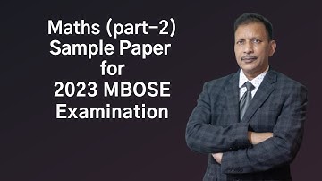MBOSE Class 10 Sample Questions (Maths Part-2) for 2023