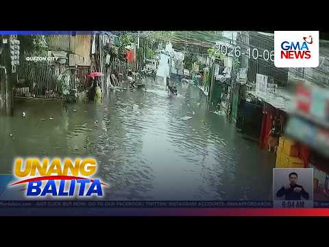 Ilang barangay sa QC, binaha matapos ang ulang dulot ng localized thunderstorm | Unang Balita