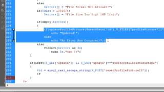 PHP Profile System - Resetting The Profile Picture (Part 10)