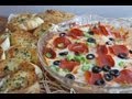 Hot Pizza Dip Recipe w/ Toasted Garlic Baguettes