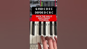 Thumbnail of Deck The Halls (EASY) Piano Tutorial 🎄 #shortsmaschallenge #shorts