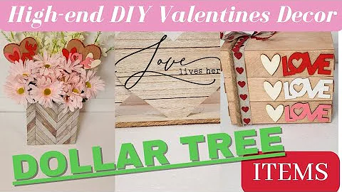 ✨️High-end DIY Valentines Home Decor With DOLLAR TREE items!✨️#diy #craft#dollartree#homedecor#easy