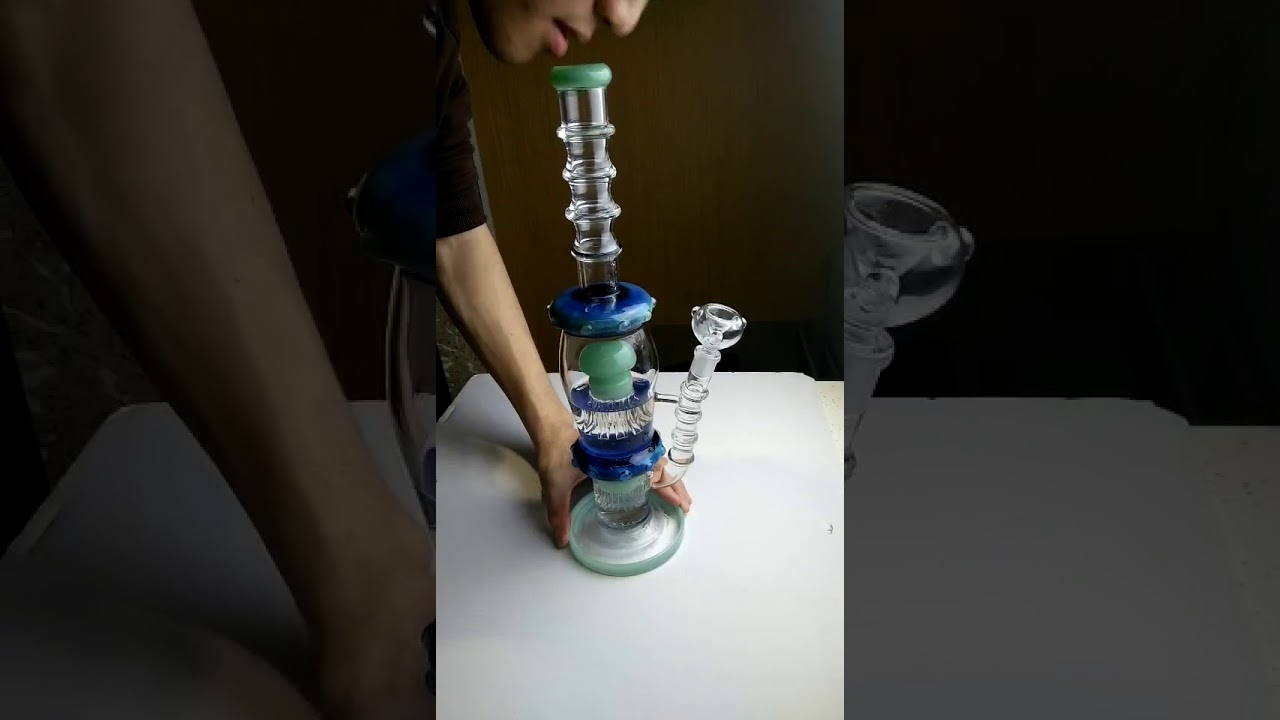 16.5" inch Tall Invert Sprinkler Perc Jellyfish Perc Big Glass Bong Smoking Water Pipes