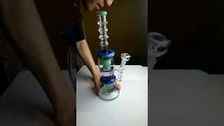 16.5 Inch Tall Invert Sprinkler Perc Jellyfish Perc Big Gl Bong Smoking Water Pipes