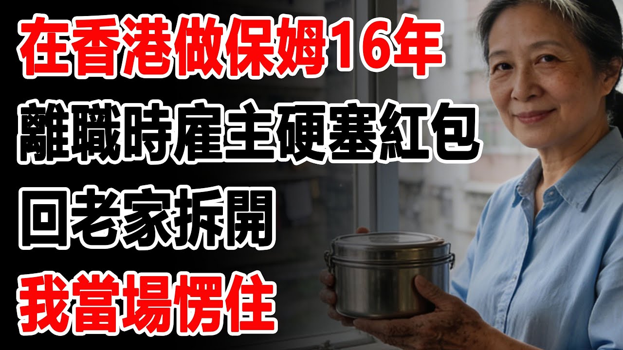 在香港做保姆16年，離職時雇主硬塞紅包，回老家拆開我當場愣住!