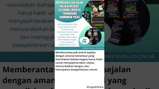 Berantas judi online utk masa depan bangsa#PemberantasanJudiOnline #StopJudiOnline#BerantasJudiOnlin