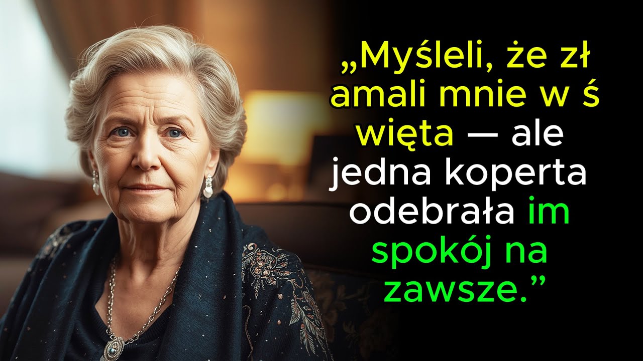 W Wigilię, przy stole pełnym barszczu i pierników, własna córka oznajmiła mi, że planuje oddać mnie do domu starców. „Nie możemy już dłużej brać za ciebie odpowiedzialności, mamo" – powiedziała...
