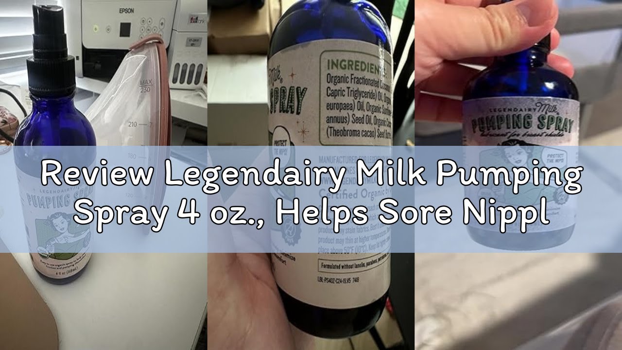 Review Legendairy Milk Pumping Spray 4 oz., Helps Sore Nipples & Clogged Ducts, Organic Lubricant fo