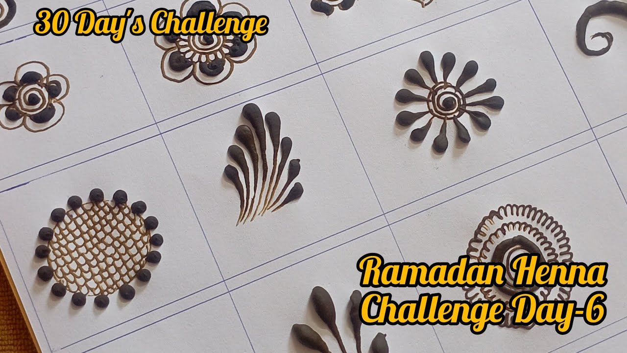 Ramadan🌙 Henna Challenge Day-6 || How To Learn Basic Supportive Elements🍂|| Mehandi By Asiya