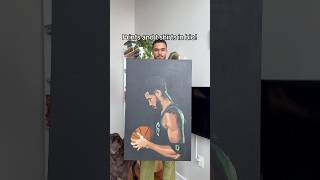 I Painted Jayson Tatum!! ☘️☘️ #jaysontatum #bostonceltics #celtics #basketball #painting