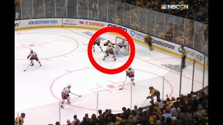Jake DeBrusk Crosschecks Scott Mayfield in the Head