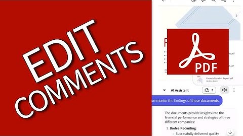 How to Edit Comment on Adobe Acrobat 2025?