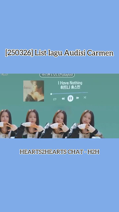 beberapa dari 100 list lagu audisi Carmen😻