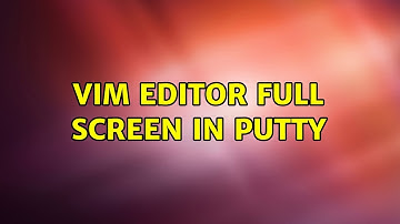 vim editor full screen in putty