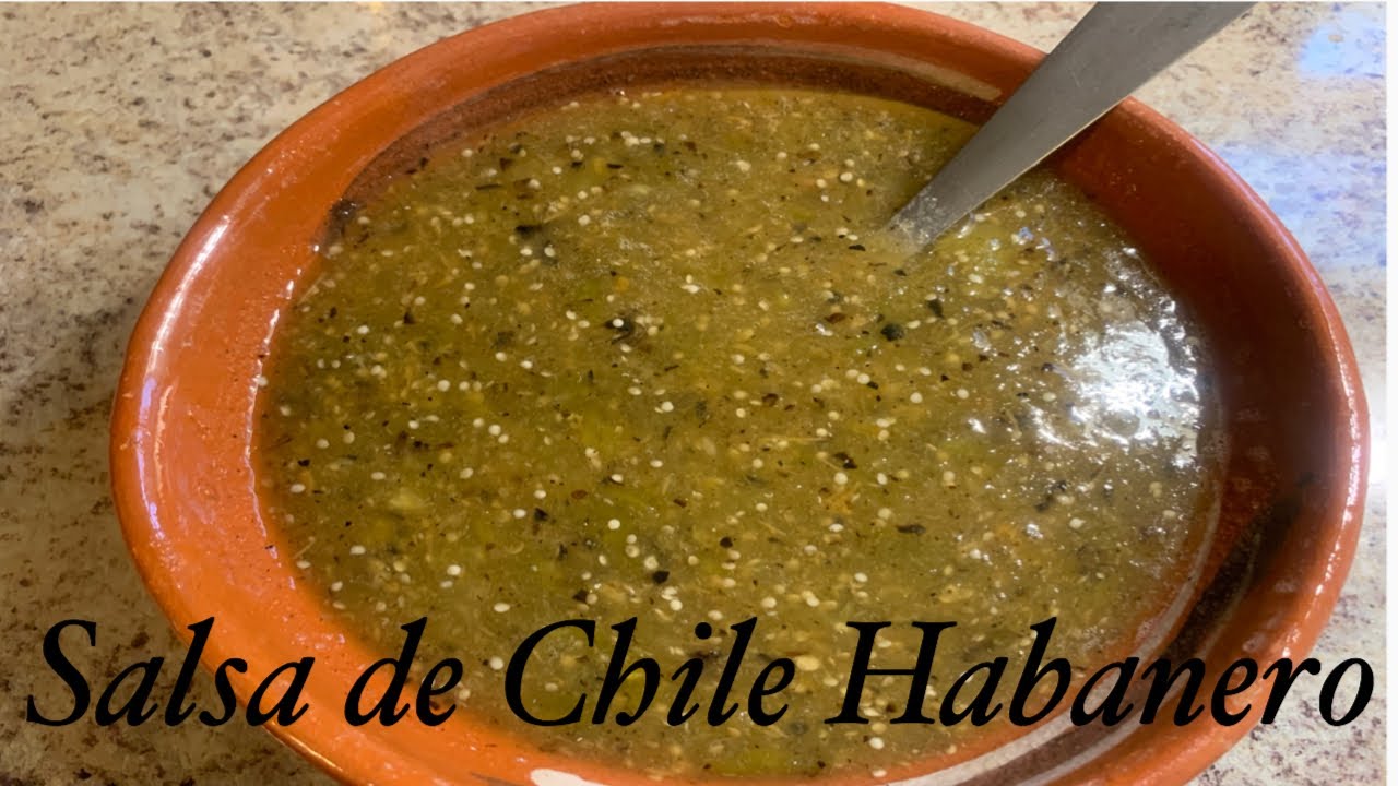 Salsa de chile habanero con tomatillo YouTube