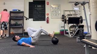 Medicine ball inner-range hamstring curl