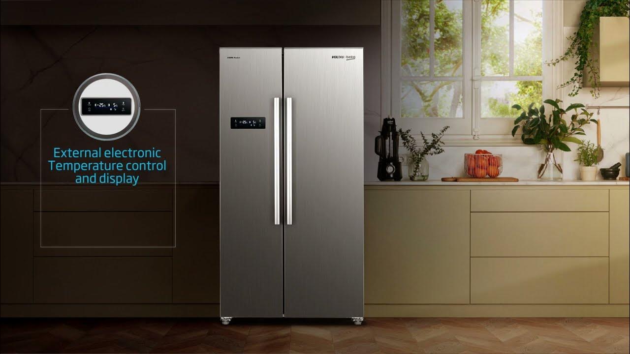 Voltas Beko 563L Side by Side Refrigerator (Inox) RSB585XPE YouTube