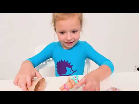 A simple cool video where Olya opens a kids surprise toy