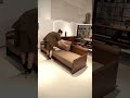 North American black walnut solid wood sofa | genuine leather texture | elegant living room choice