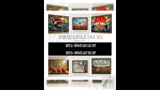 Christmas Bunny Wall Art Printable | Vintage Nursery Art | Winter Snowy Storybook Decor | Holiday...
