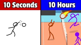 Stickman Volleyball Animation in 10 Second vs 10 hours @flipaclip  screenshot 4