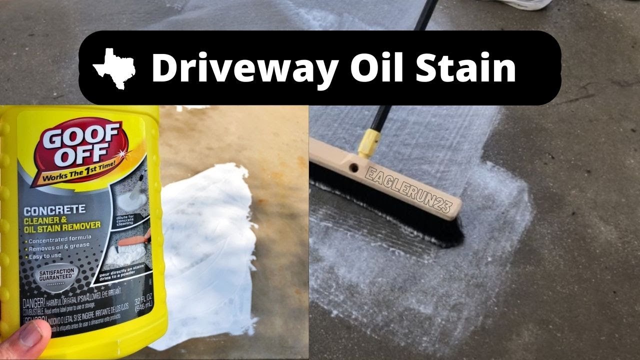 Driveway Oil Stain Removal: Tide + Goof Off