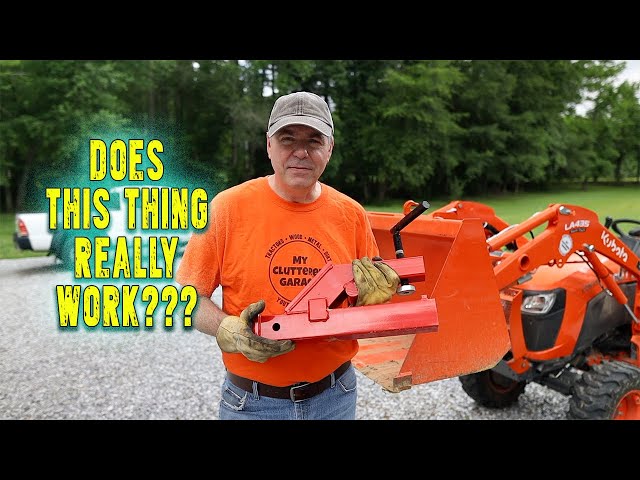 57 Clamp on Trailer Hitch for Front End Loader Bucket - Kubota B2601  Compact Tractor 