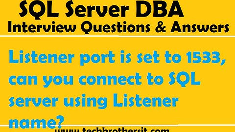 Listener port is set to 1533, can you connect to SQL server using Listener name