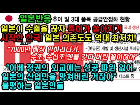[일본반응] “수출 규제가 과연 옳았을까?” 한국의 일본 수입 의존도가 계속 낮아지자 의문을 가지는 일본인들..