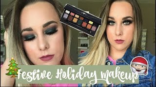 Holiday Makeup Tutorial 🎄ABH Prism Palette Tutorial 2017 | Deep Green Smokey Eye