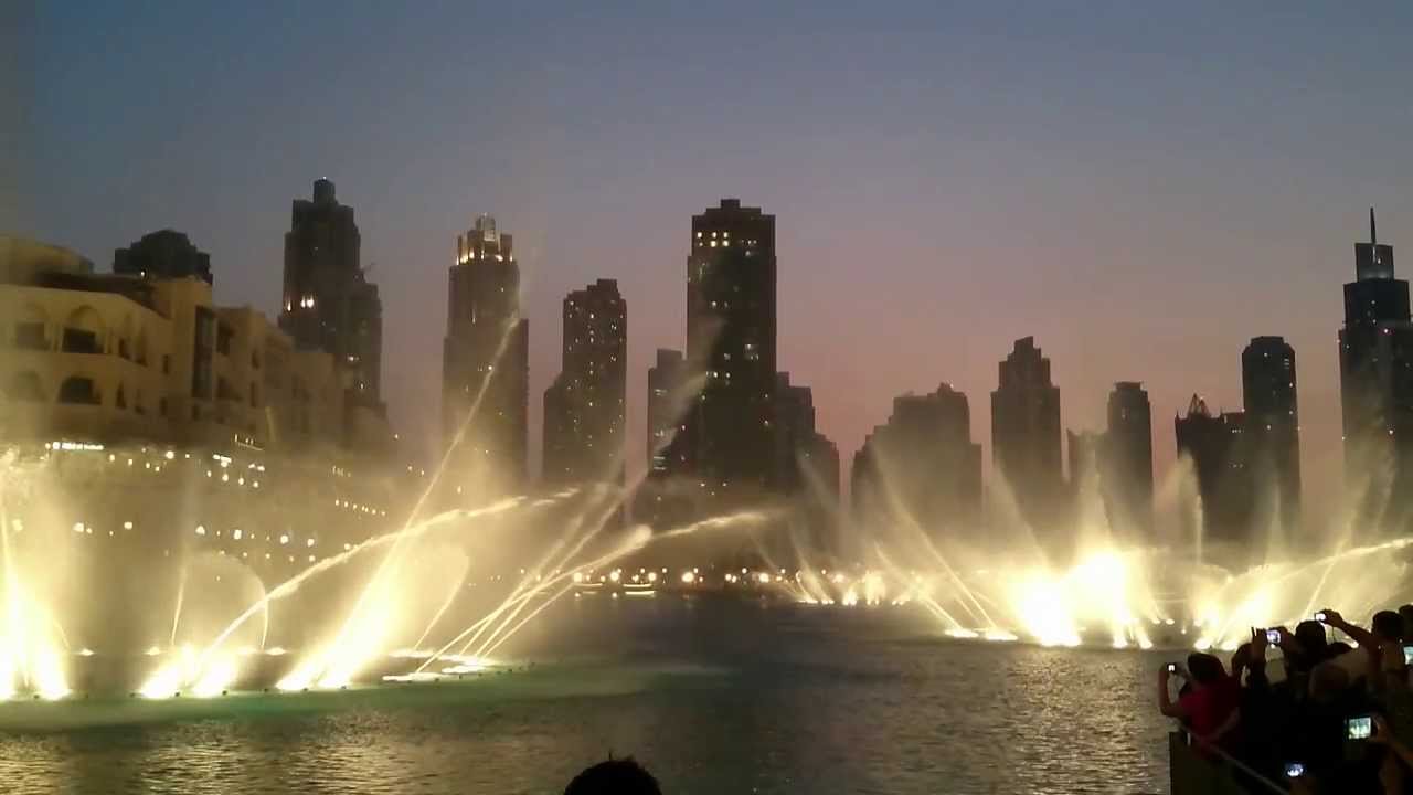 The Dubai Fountain Celine Dion & Andrea Bocelli The Prayer (20140211) YouTube