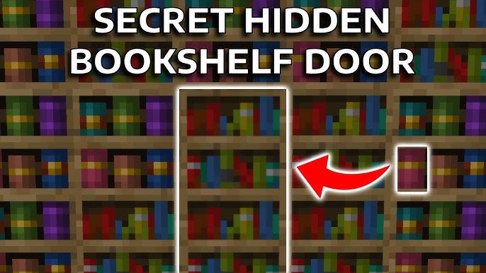 Minecraft Chiseled Bookshelf Secret Door Tutorial #short 