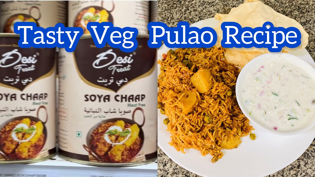 Easy veg Pulao recipe in Pressure cooker Soyachaap ete din pare