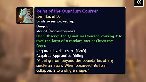Opening Reins of the Quantum Courser" Mount #2  World of Warcraft nyitása