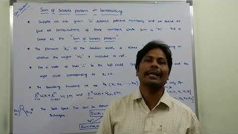 PART-1 SUM OF SUBSETS PROBLEM IN BACKTRACKING