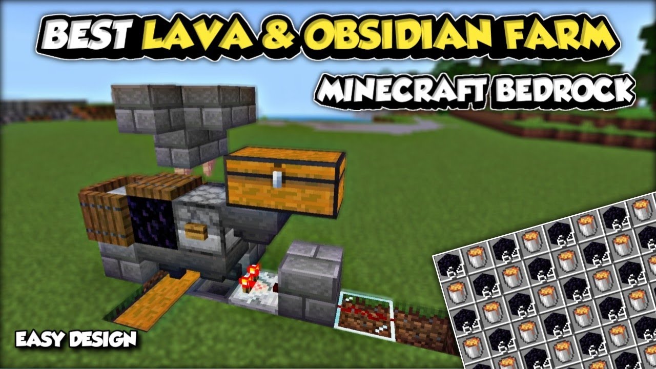 Simple 1.19 Lava & Obsidian Farm In Minecraft Bedrock (MCPE,Windows ...