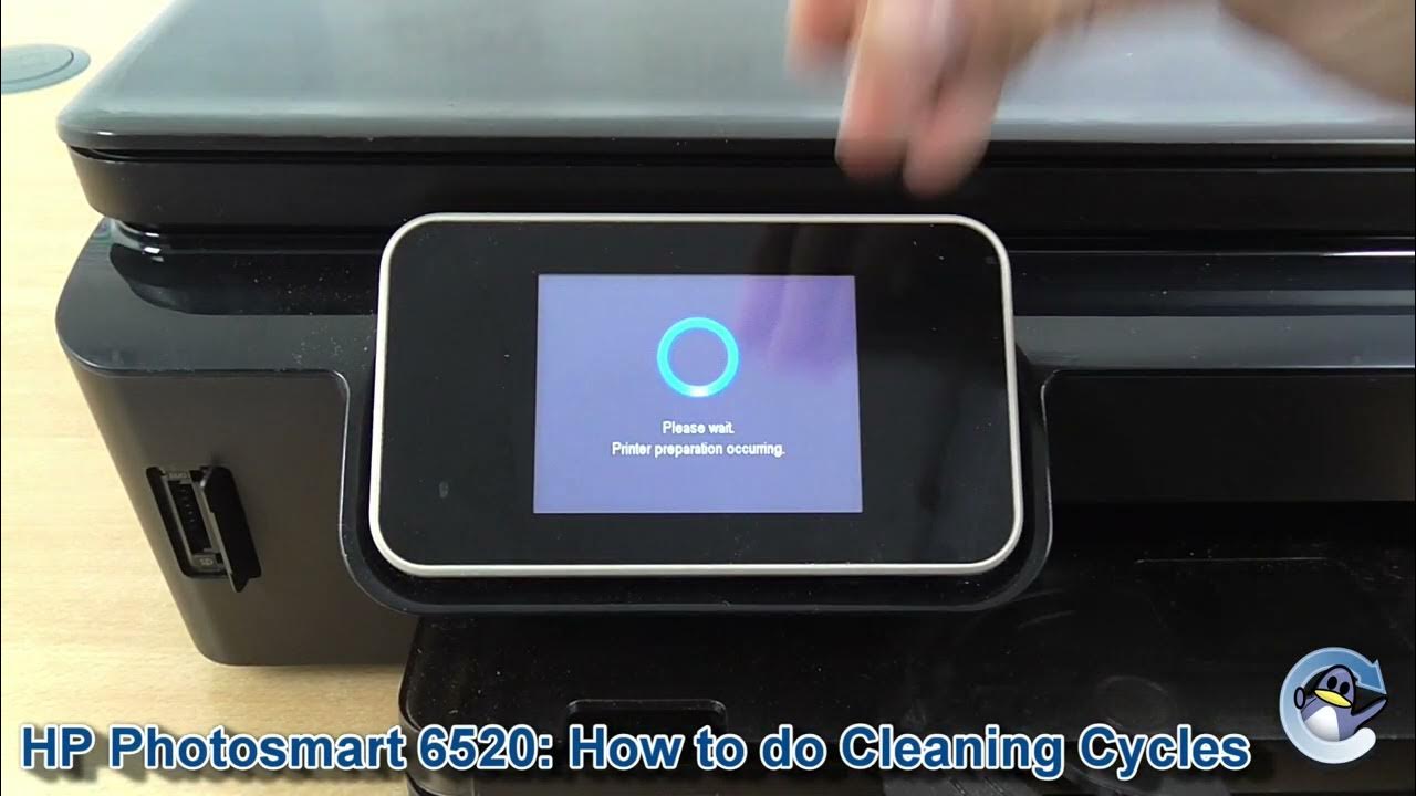 Tilskynde åndelig Pub HP Photosmart 6520 e-All-in-One: How to do Printhead Cleaning Cycles -  YouTube