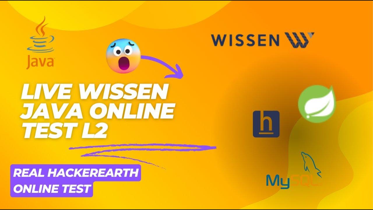 Live wissen java online test l2 real hackerearth online test 2023