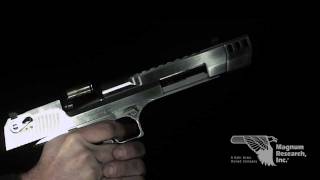 Famous Magnum Research Desert Eagle, Brushed Chrome with Muzzle Brake |  High-speed Video Clip: 1,000 fps Net Worth