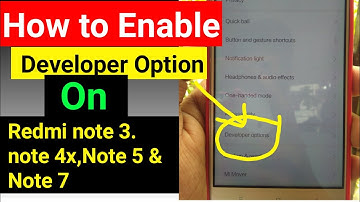 How to Enable Developer Option on Redmi Note 5, Note 7, Note 4 and Note 3 |  CREATED FOR YOU