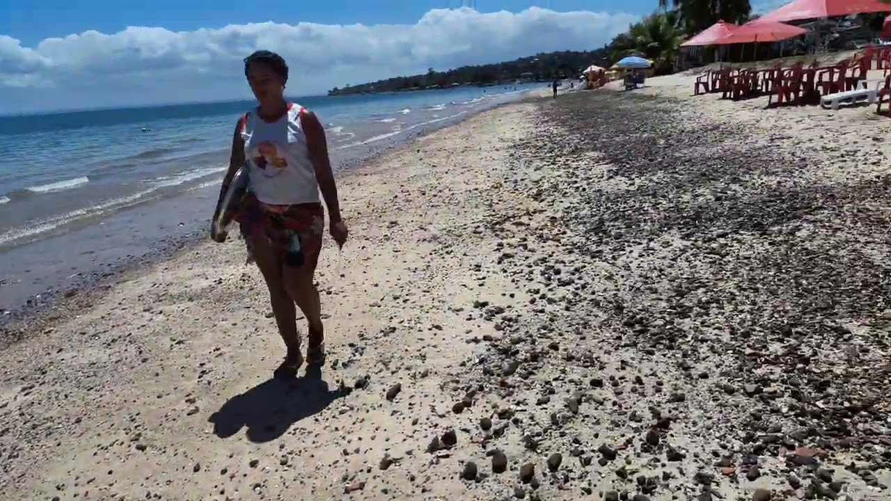Vídeo da praia ponta de Areia Salvador Bahia Vera Cruz