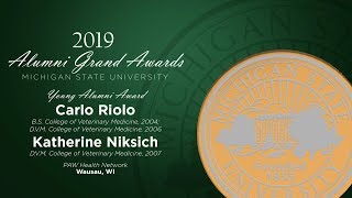 Dr. Carlo Riolo D.V.M. & Dr. Katherine Niksich D.V.M. | Young Alumni Award Recipients Msu Cvm Alumni Advice